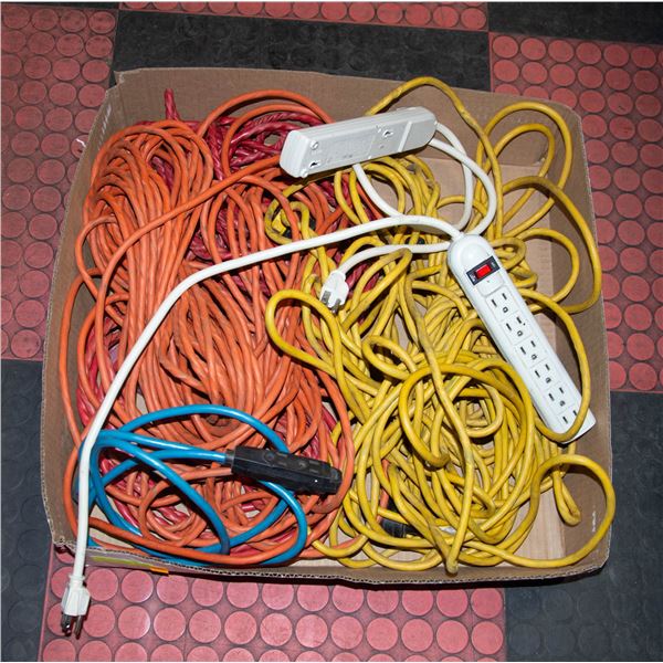 ELECTRICAL/POWER CORDS- LARGE BOX LOT ASSORTED