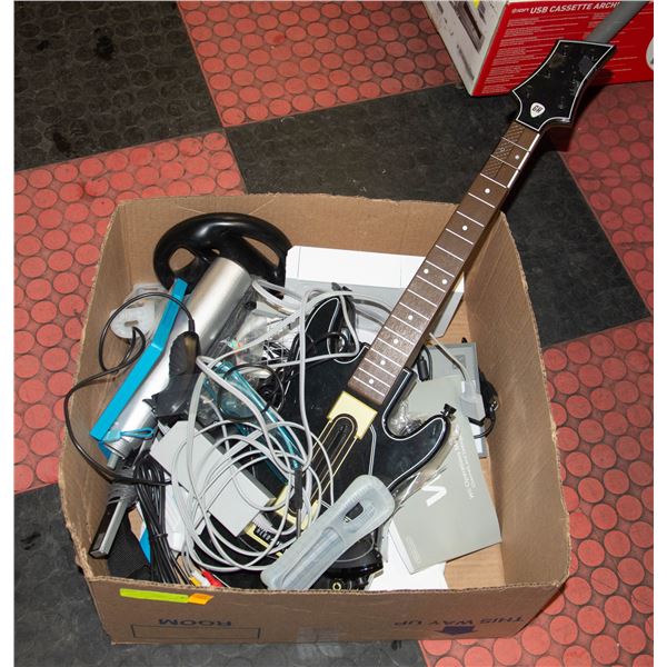 BAG OF WII CONSOLE WITH ACCESSORIES