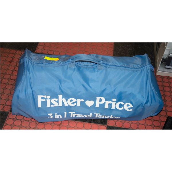 FISHER PRICE 3 IN 1 TRAVEL CRIB/PLAYPEN/BASSINET