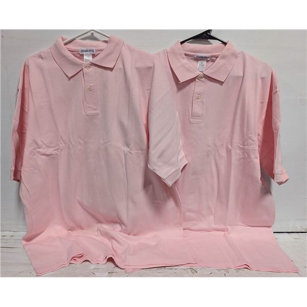 LOT OF 3 NEW HARMONY PINK POLOS EXTRA LARGE