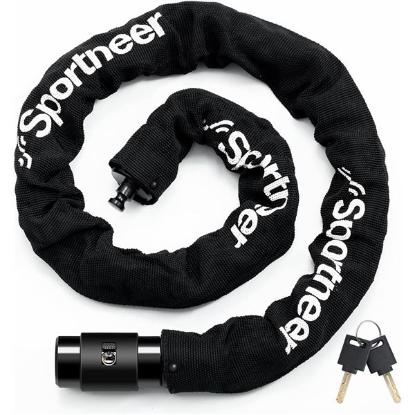 NEW SPORTNEER BICYCLE CHAIN LOCK WITH KEYS