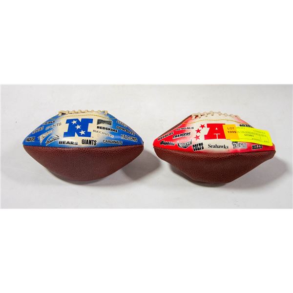PAIR OF BUDWEISER NFL MINI FOOTBALLS