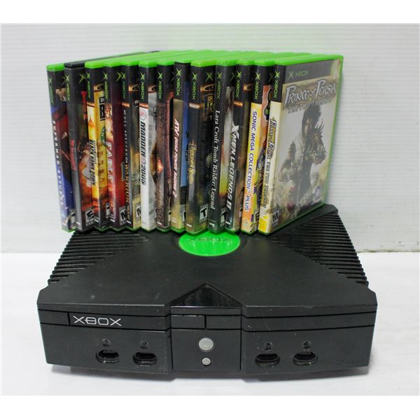 BOX OF XBOX WITH GAMES