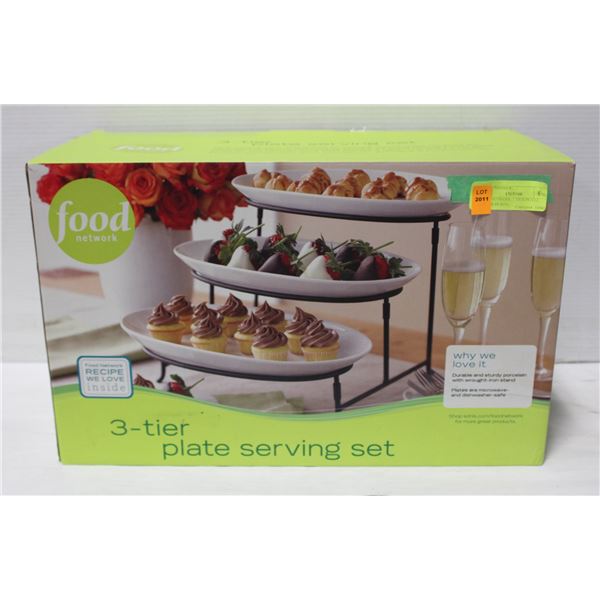 FOOD NETWORK 3 TIER PLATE SERVER IN BOX