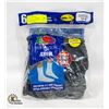 Image 1 : BLACK CREW SOCKS 12-16 SIZE 6-PACK FRUIT OF