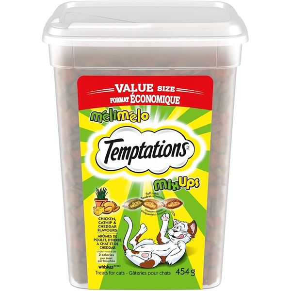 NEW 4 X 454G TEMPTATIONS MIXUPS-CATNIP TUB