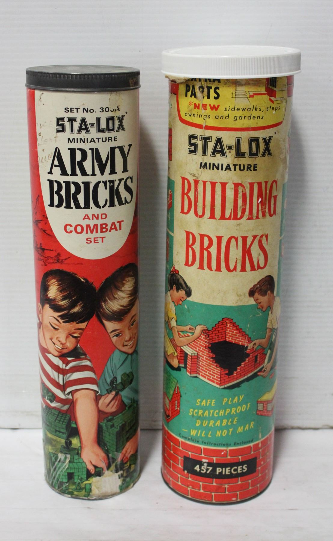 VINTAGE STA-LOX ARMY BRICKS/COMBAT SET