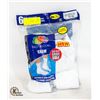 Image 1 : WHITE CREW SOCKS 12-16 SIZE 6-PACK FRUIT OF