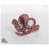 Image 1 : ESTATE PINK RHINESTONE COBRA SNAKE LARGE WATCH