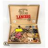 Image 1 : ESTATE JEWELRY IN CIGAR BOX ALL TOGETHER-ESTATE