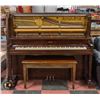 Image 1 : VINTAGE FRANCIS BACON PIANO WITH BENCH 51.5" X