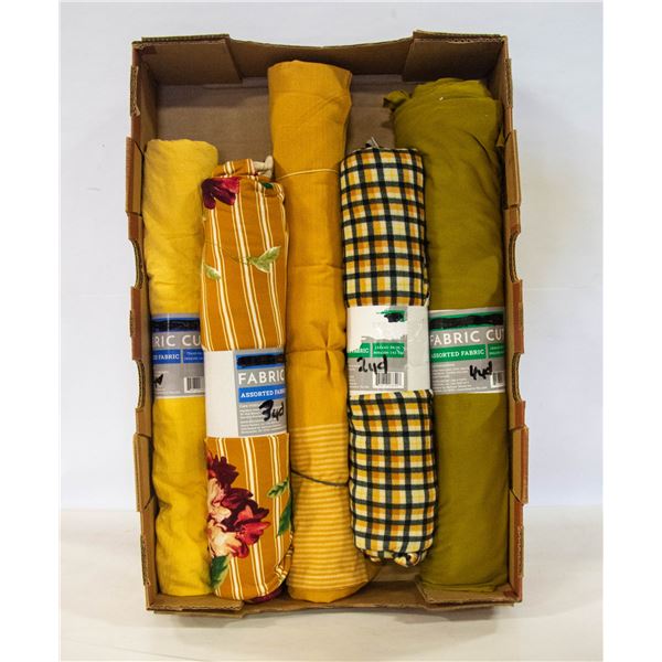 FABRIC DARK YELLOW/GOLD 5 ROLLS