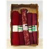 Image 1 : FABRIC BURGUNDY 5 ROLLS WOVEN
