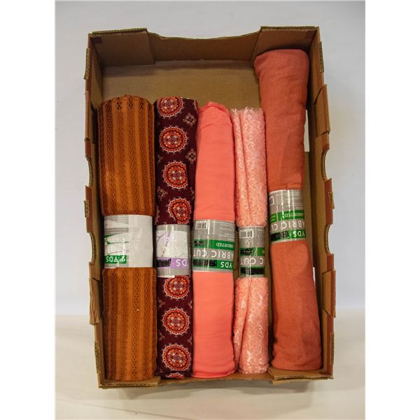 FABRIC DARK ORANGE 6 ROLLS STRETCH