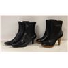 Image 1 : 2 PAIRS LADIES NINE WEST BOOTS BLACK SIZE 7 & 7.5