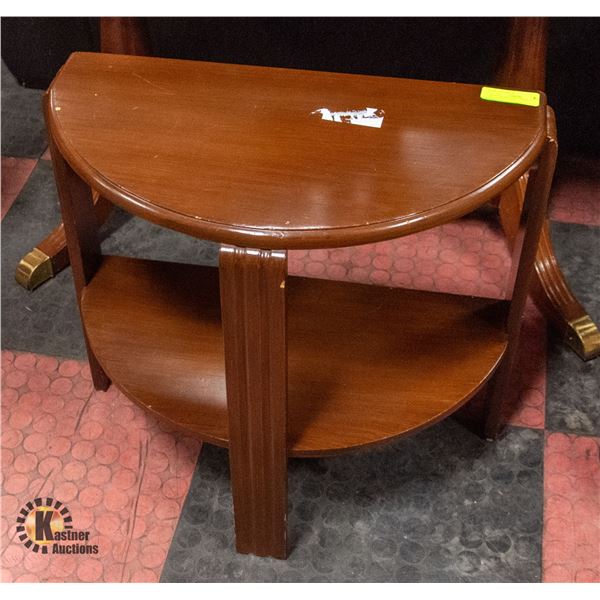 SOLID WOOD HALF MOON HALLWAY TABLE