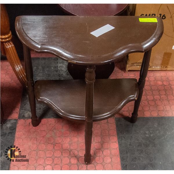 SOLID WOOD HALF MOON HALLWAY TABLE