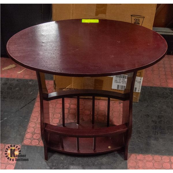 SOLID WOOD OVAL SIDE TABLE H-22 INCHES