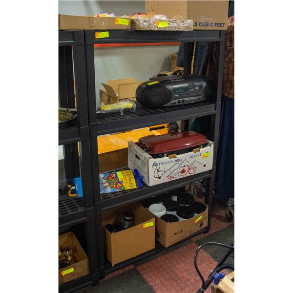 RESIN STORAGE SHELVING UNIT H-57" W-14" L-36"