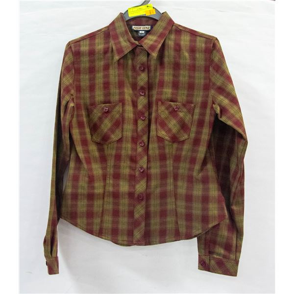 NEW FOUR SEAS S RED/YELLOW BUTTON UP