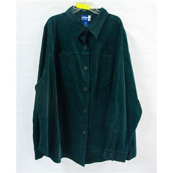 NEW VENEZIA JEANS 14/16 GREEN BUTTON-UP SHIRT