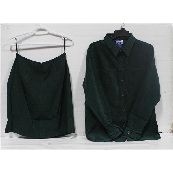 NEW VENEZIA JEANS 14/16 GREEN BUTTON-UP SHIRT