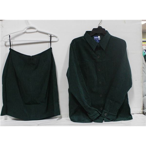 NEW VENEZIA JEANS 14/16 GREEN BUTTON-UP SHIRT