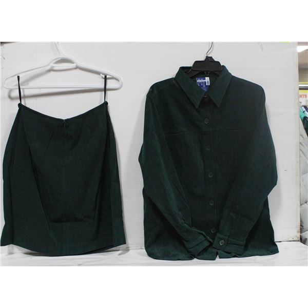 NEW VENEZIA JEANS 14/16 GREEN BUTTON-UP SHIRT