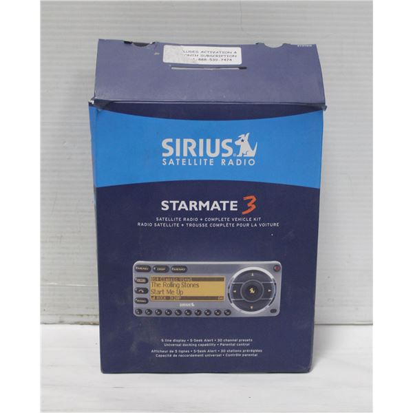 SIRIUS STARMATE 3 BRAND NEW IN BOX UNPACKAGED