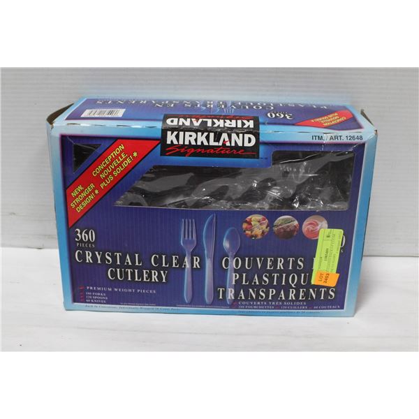 LARGE COSTCO PACK OF CLEAR PLASTIC CUTLERY