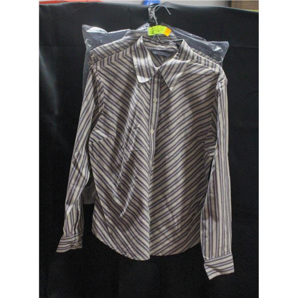 2 NEW EXPRESS S 7/8 STRIPED BUTTON UP