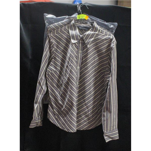 2 NEW EXPRESS S 9/10 STRIPED BUTTON UP