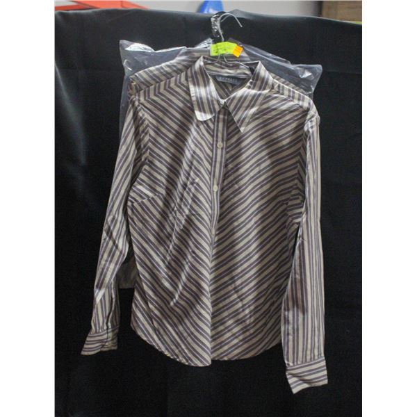 2 NEW EXPRESS S 9/10 STRIPED BUTTON UP