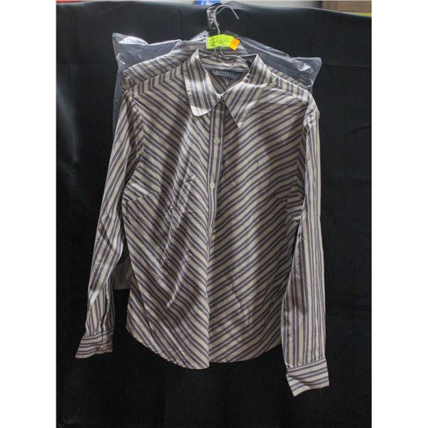 2 NEW EXPRESS S 1/2 STRIPED BUTTON UP