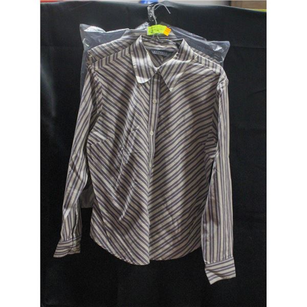 2 NEW EXPRESS S 7/8 STRIPED BUTTON UP