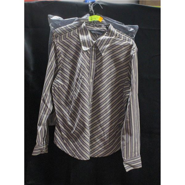 2 NEW EXPRESS S 7/8 STRIPED BUTTON UP