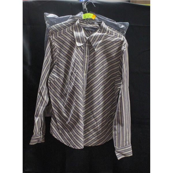 2 NEW EXPRESS S 7/8 STRIPED BUTTON UP