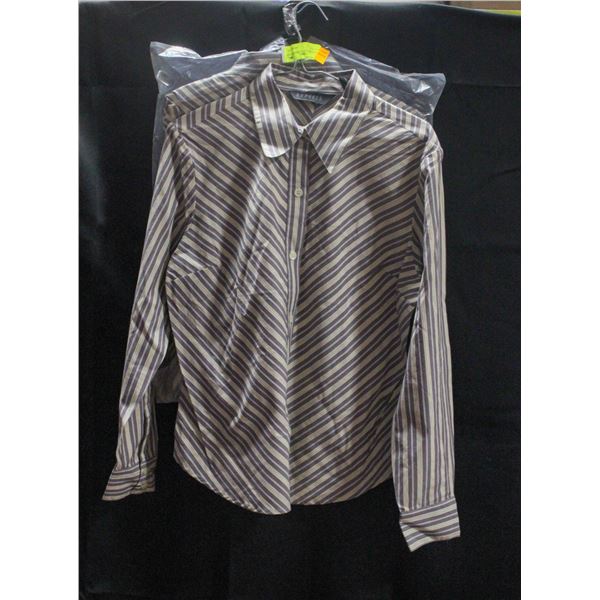 2 NEW EXPRESS S 7/8 STRIPED BUTTON UP