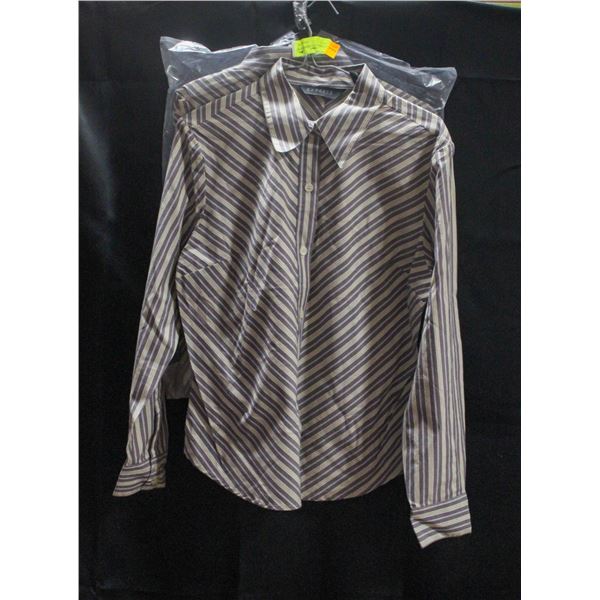 2 NEW EXPRESS S 7/8 STRIPED BUTTON UP