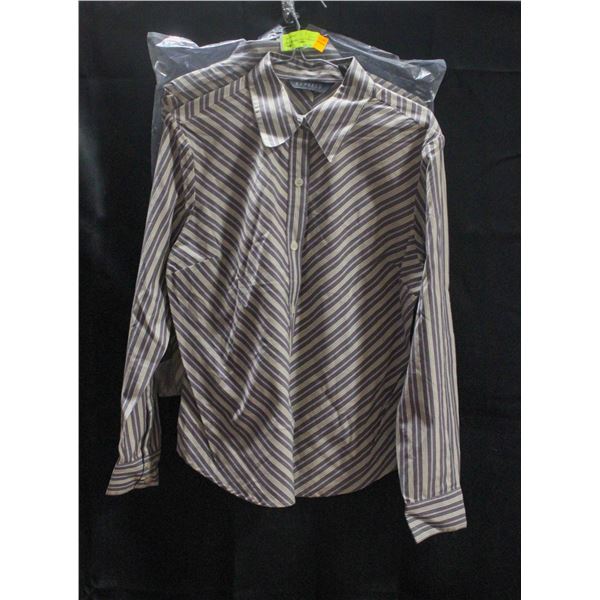 2 NEW EXPRESS S 7/8 STRIPED BUTTON UP
