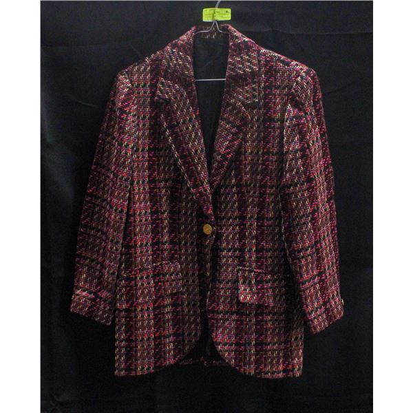 NEW VINTAGE NICEWIN PARIS L WOMENS TWEED BLAZER