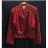 NEW VINTAGE LEGEND POP L WOMENS RED BLAZER W BELT