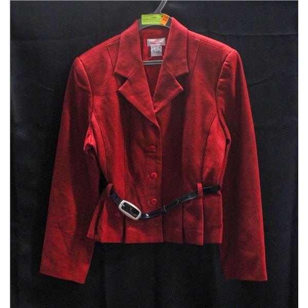 NEW VINTAGE LEGEND POP M WOMENS RED BLAZER W BELT