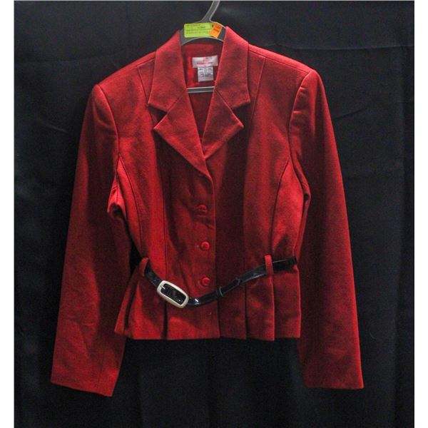NEW VINTAGE LEGEND POP L WOMENS RED BLAZER