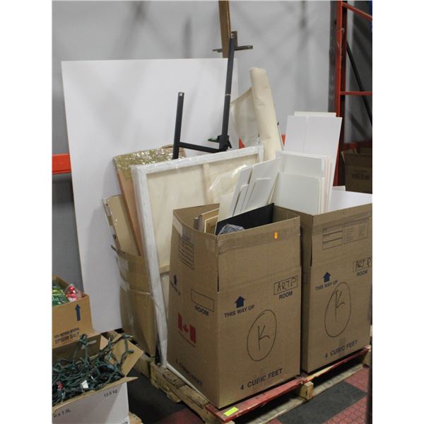ESTATE PALLET- ARTIST SUPPLIES/ FRAMING SUPPLIES-