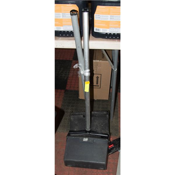TWO LONG HANDLED DUST PANS / SCOOPS