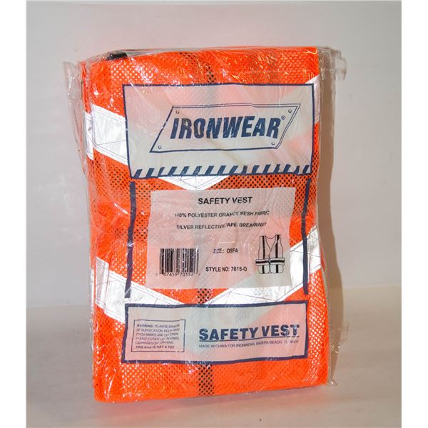 BUNDLE OF 10 BRAND NEW HI-VIZ SAFETY VESTS