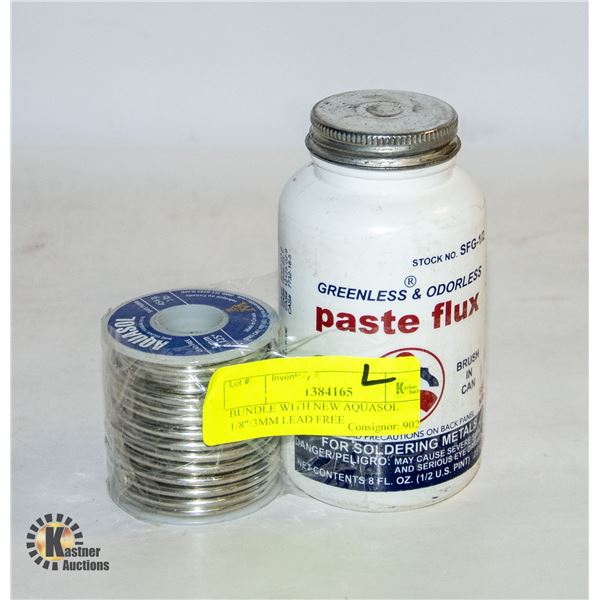 BUNDLE WITH NEW AQUASOL 1/8"/3MM LEAD FREE