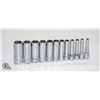 SNAP-ON 12 DEEP 1/4 INCH METRIC SOCKET SET 15M-4M