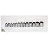 SNAP-ON 13PC 1/4 INCH METRIC SOCKET SET 15M-4.5 M